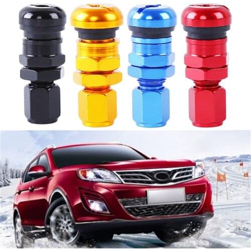 4pcs Car Electric Vacuum Tire Valve Alloy Vacuum Cap Nozzle Aluminum Alloy Flush Mount Car Tire Accessories