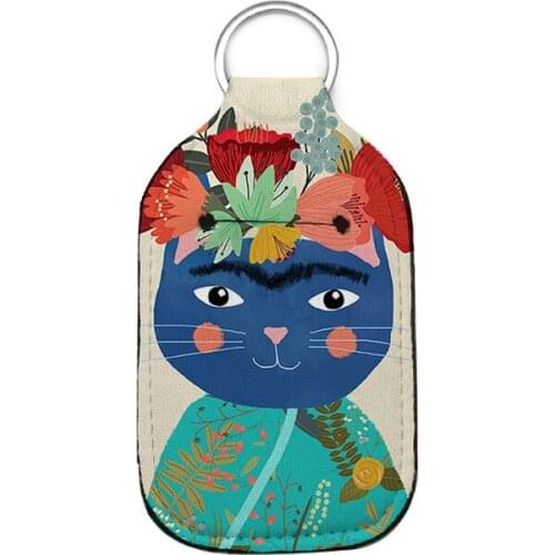 Free Shipping 30pcs/lot Blank Sublimation Key Chain For Hot INK Transfer Print bottle cover for sub-bottling 30ML