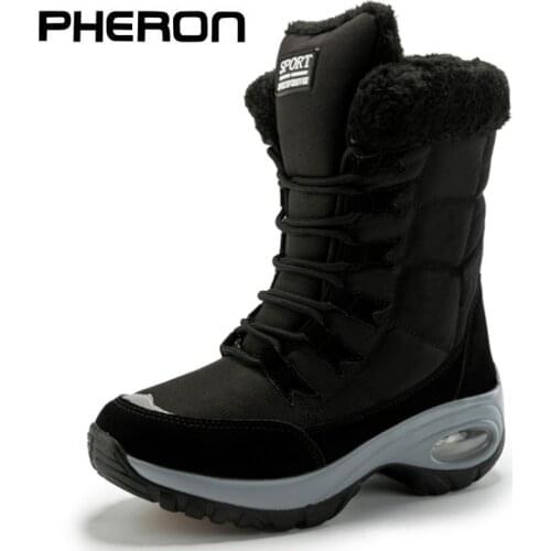 Ankle Boots for Women Winter Shoes Keep Warm Waterproof Snow Boots Ladies Lace-up Plus Size 42 Boots Chaussures Femme Zapatos