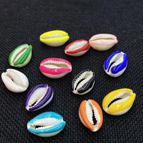 10Pcs/pack Natural Conch Shell Loose Beads Drop Oil Handmade Jewelry DIY for Making Nu=ecklace Bracelet Earrings 12x20mm Size