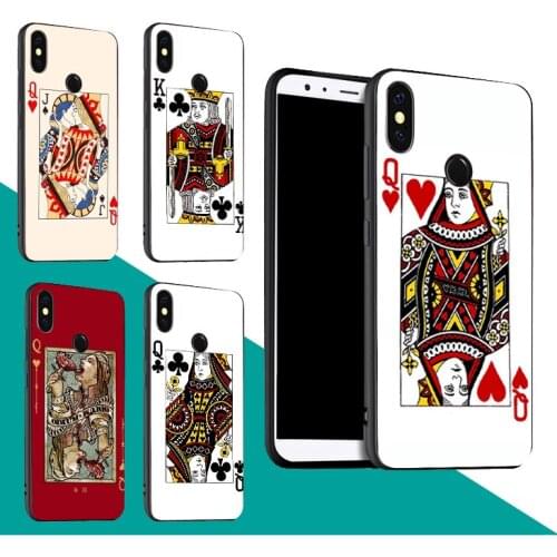 King Queen Playing Card Case For Xiaomi Redmi Note 9 7 8 Pro 9S 8T 9A 9C Mi Note 10 Lite A3 For POCO X3 F2 Pro