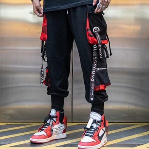 Men Black Joggers Pants Summer 2020 Mens Hip hop Big Pockets Cargo Pants Male Spring Streetwear Overalls Sweatpants Harem Pant