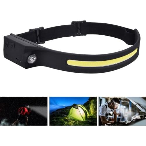 Induction Headlamp Rechargeable Headlight IPX4 Waterproof Flashlight for Outdoor Sports Camping Cycling Fishing Hunting Light