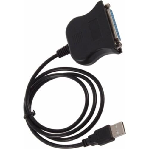 USB 2.0 To 25 Pin DB25 Parallel Port Cable IEEE 1284 1Mbps 25pin Parallel Printer adapter Cord