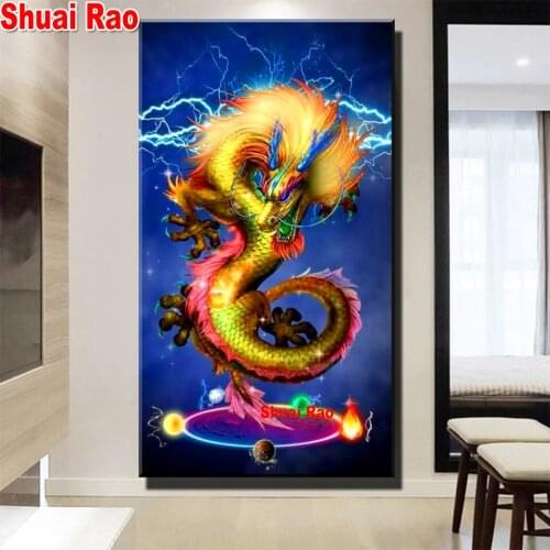 Chinaese Serpent Demon Crystal Diamond 5d diy diamond painting Puzzle embroidery full square/round diamond mosaic Dragon