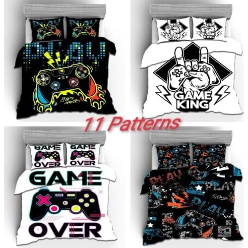 2020 Fashion Bedding Set 2/3pcs 11 Patterns 3d Digital Gamer Printing Duvet Cover Sets 1Quilt Cover + 1/2 Pillowcases US/EU/AU