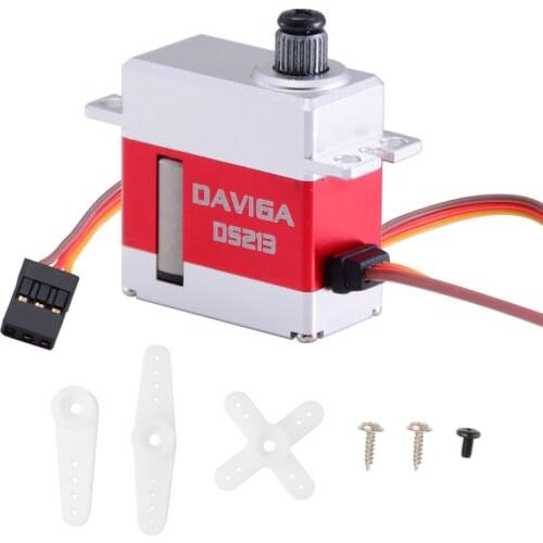 KST DS213 Daviga 6V 3kg 0.07sec Metal Gear Servo Motor Per UAV Drone RC Auto Robot Braccio Barca Elicottero Aereo