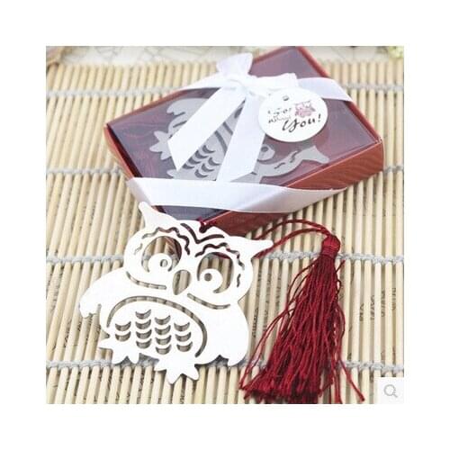 Marcapaginas Owl Book Markers Birds With Tassels Metal Bookmark Stationery For Kids Gift