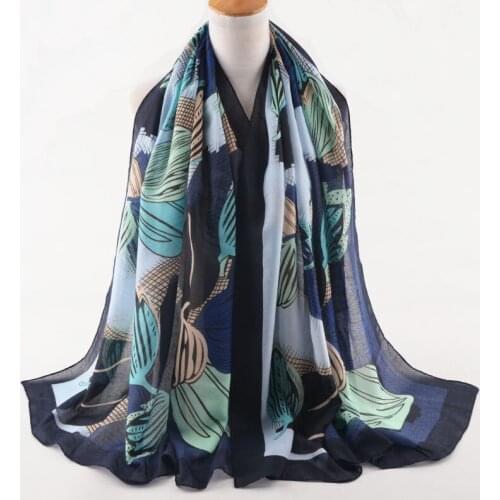 Fashion 2018,Cotton viscose scarf,muslim hijab,shawls and scarves,leaves print scarf,bohemian,shawls wraps,cape,british style