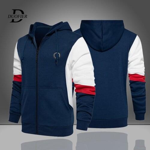 Mens Autumn Winter Hoodies Jacket Zipper Fleece Warm Men Hoodie Casual Hooded Fashion Streetwear Long Sleeve Male Clothing Tops