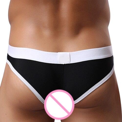 Men Sexy Breathing Underwear Thong Briefs Bulge Pouch G-String Shorts Underpants 98SP