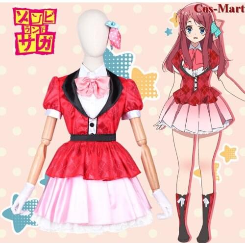 New Anime ZOMBIE LAND SAGA Minamoto Sakura Cosplay Costume Sweet Cute Uniforms Female Activity Party Role Play Clothing XS-XL