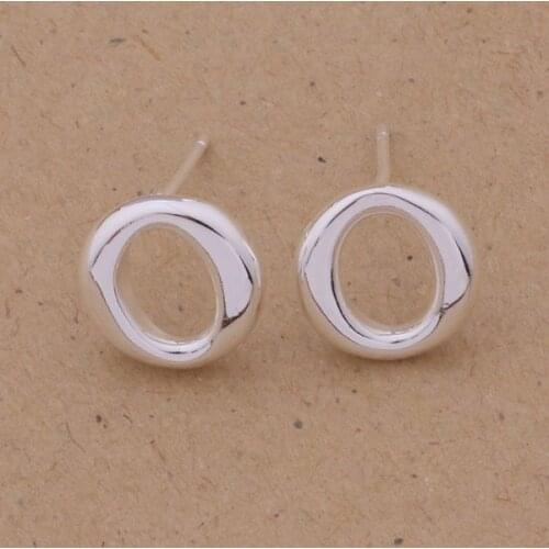 AE191 Hot sterling earrings , fashion jewelry , Bright type O /cbqaksxa alwajdda silver color