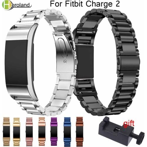 Luxury Stainless Steel watch strap for Fitbit Charge 2 replacement Band Bracelet Fitbit Charge2 wristband Smart tracker strap