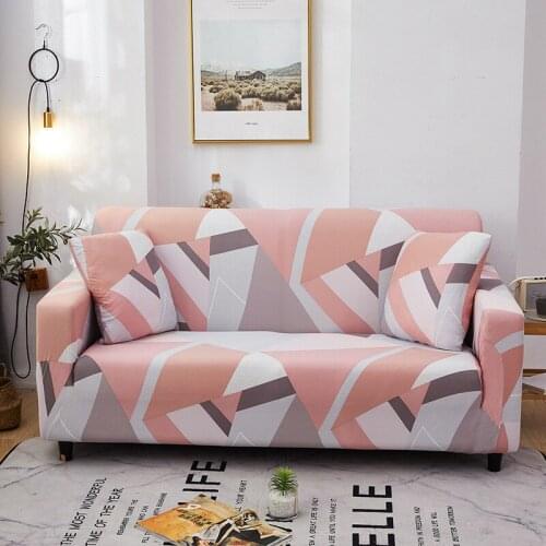 Pink Cute Elastic Chair Sofa Protector Cover for Living Room Abstract Sofa Covers Sectional Couch Covers Corner Sofa Slipcover