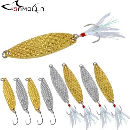 Fishing Spoon For Pike Lures Weights 2.5-20g Bass Fishing Lure High Reflective Light High Quality Metal Spinner Isca Artificial
