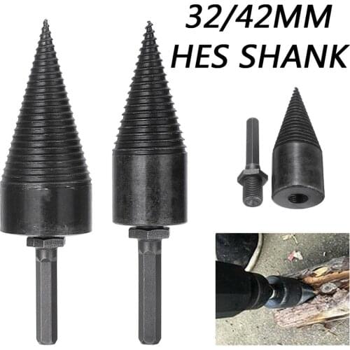Firewood Drill Bit Screw Splitting Cone Twist Carbon Steel Wood Splitting Drill Bit Screw Wood Splitter Breaker Drilling Tool