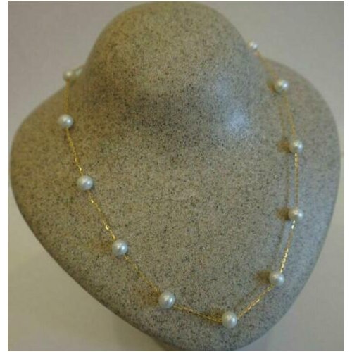 Gorgeous 8-9mm South Sea Natural grey Pearl Necklace 21"