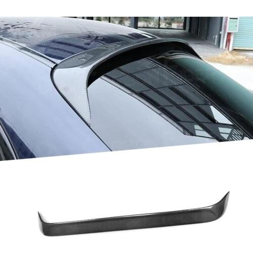For Mercedes W205 C300 C400 C63 AMG 2015-2019 Rear Roof Spoiler for C Class Carbon Fiber Window Wings Trunk Trim Sticker