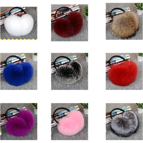 Womens Real Fox Fur Earmuffs Winter Warm Earflaps Fashion