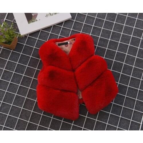 Faux Fur baby vest / outwear vest / fur waistcoats baby girls coat outerwears / Christmas red