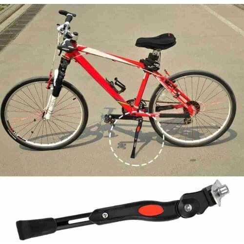 1PC Black Adjustable MTB Road Bicycle Kickstand Parking Rack Mountain Bike Support Side Kick Stand Foot Brace Bike Accessories