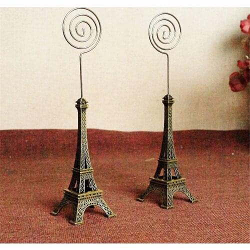 1PC Retro Metal Eiffel Towe Memo Holder Clip Message Note Card Holder Clip For Office Supplies Photo/Postcard Holder Home Decor