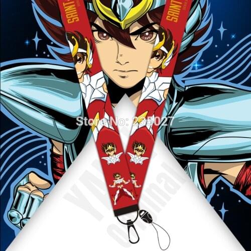 10 pcs/set Anime Saint Seiya phone lanyard straps Saori Kido Aldebaran keychain key rope keyring strap toy gift
