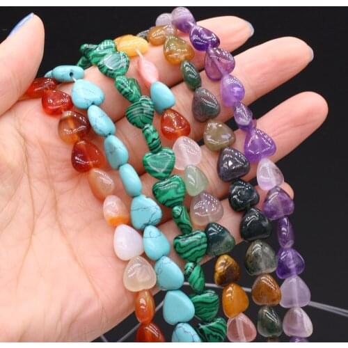 20Pcs/Strand Natural Stone Malachite/Agates/Rose Quartz/Amethyst Isolation Bead For Jewelry Making DIY Bracelet Earring Necklace