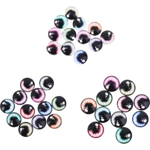 20 Pcs Glass Doll Eyes DIY Crafts Eyeballs For Dinosaur Animals Eye Accessories Jewelry Making Handmade 8/ 12/ 18 mm
