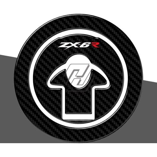 3D Carbon-look Motorcycle Fuel Gas Cap Protector Case for Kawasaki ZX-6R (ZX600) 1995-1999