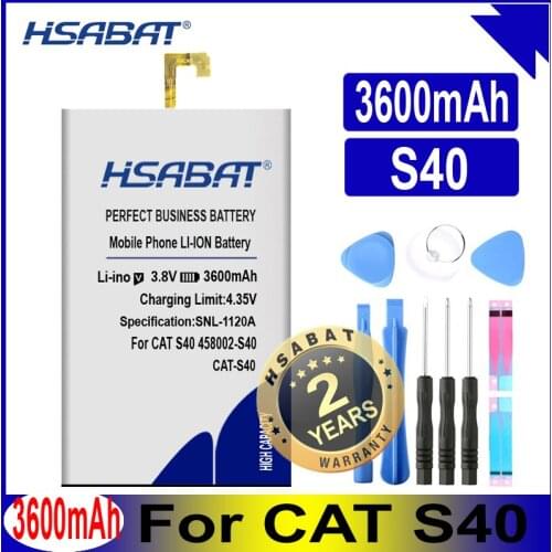 HSABAT S40 3600mah Battery for CAT S40 458002-S40 Batteries