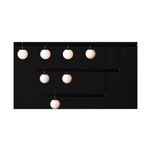 American Creative Glass Ball Pendant Lights Iron Hoop Hang Lamp For Bedroom Cafe Restaurant Bar Indoor Lighting Fixtures Decor