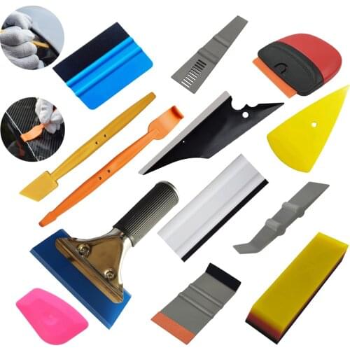 Car Goods Vinyl Wrap Tool Set Kit Magnet Squeegee PPF Scraper Carbon Fiber Film Wrapping Knife Window Tinting Accessories T02