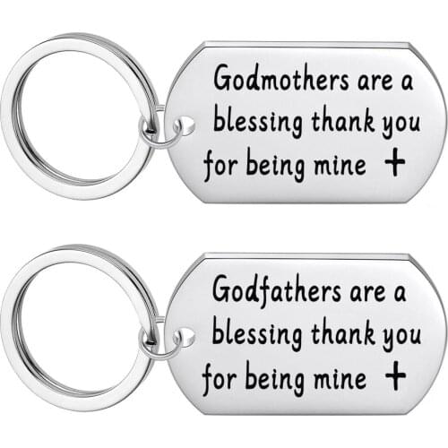 Godmother Keychain, Godmothers or Godfathers Are A Blessing, Baptism Gift for Godmother, Godmothers Gifts, Baptism Day Gift
