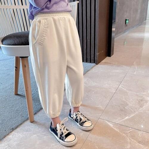 Toddler Girls Pants Solid Color Childrens Sport Trousers Girls Toddler Trousers For Children Spring Autumn Girls Clothes