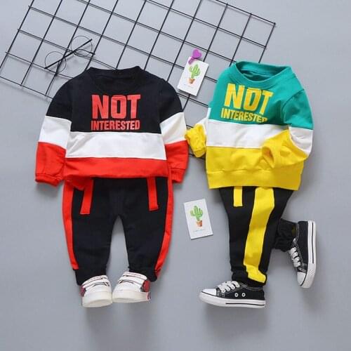 Kids Clothes Suit Fashion Baby Girl Boy Clothing Sets Cotton Long Sleeve Toddler Chidlren Sweatshirt Sport Pants Kids Costume