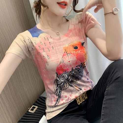 Women Harajuku Short Sleeve Cute Shirt O Neck Top Plus Size Women T-shirt Clothing Cartoon Print T Shirts