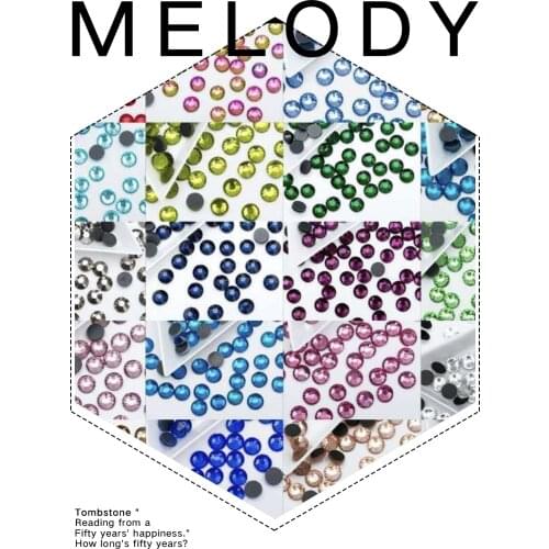 DMC Hot Fix Rhinestones Muilti Color Top Quality Round Shape Shiny Strass Stone Glass Rhinestone Accessories