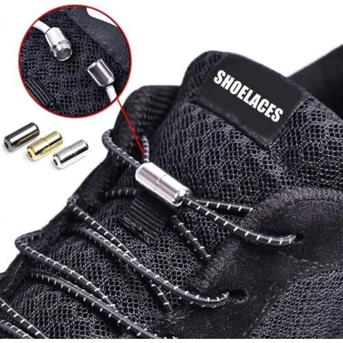 1Pair Elastic Locking Shoelaces Round No Tie Shoe Laces Kids Adult Sneakers Shoelaces Quick Lazy Shoe Lace Shoestrings