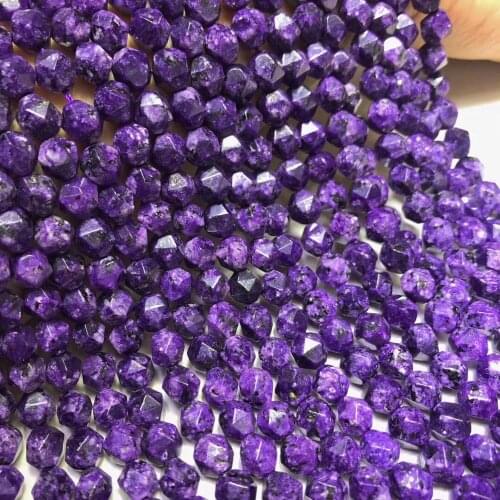 Purple color jasper faceted 8mm 14" for DIY jewelry making loose beads FPPJ wholesale beads nature gemstone