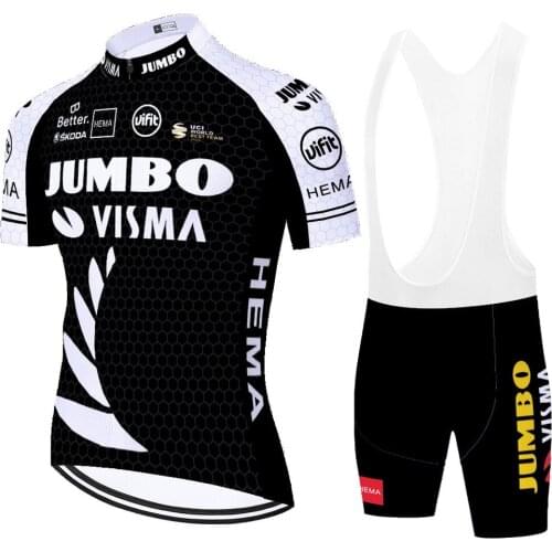 JUMBO VISMA 2021 Cullotte Masculino Traje Conjunto Mallot Verano Maillot Equipos Culotte Tricota Ciclismo Hombre Ropa Ciclismo