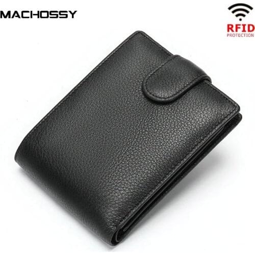 Genuine Leather Wallet Men Leather Wallet Small Short Coin Purse Card Holder Large Capacity Male Wallet Coin Pocket Hasp Wallets