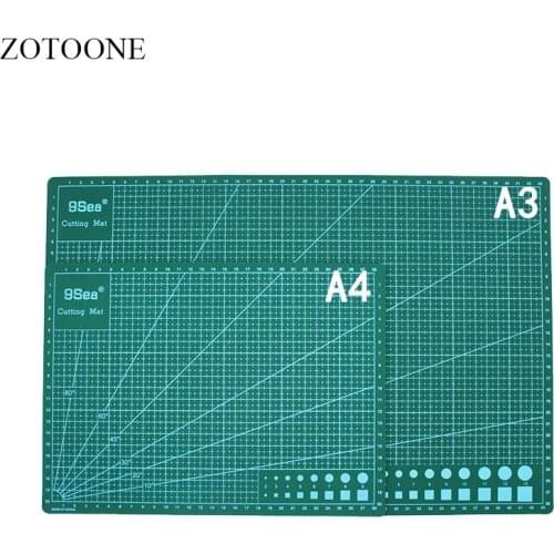 ZOTOONE A3/A4 PVC Diy Sewing Accessory Cutting Mats Double Sided Plate Design Cutting Mat Handmade Patchwork Tailoring Tools