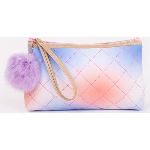 Fashion Rhomboid PU Cosmetic Bag Multifunction Travel Diamond Lattice Girls Makeup Pouch Toiletry Organizer