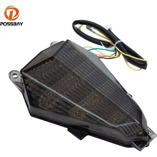 Motorcycle LED Tail Light Turn Signal Lamp Motocross Taillight Red Brake Warning Light Cafe Racer for Yamaha YZF R6 2006 2007