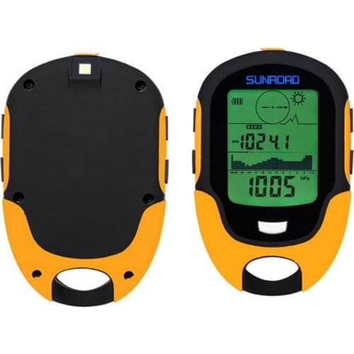 SUNROAD Multifunctional Handheld USB Compass Altimeter Barometer Digital Watch GPS Navigation Tracker Sport Compass Locator Tool