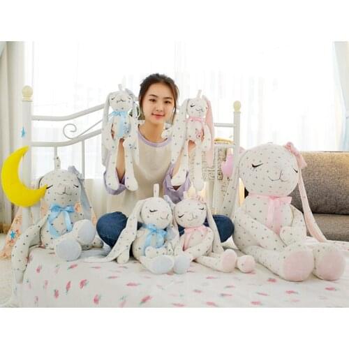 40/50/75/100 cm Soft Rabbit Plush Toy Stuffed Cute Rabbit Doll for Baby Sleeping Bed Doll Fashion Lovely Birthday Gift for Kids