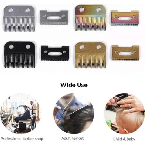 Adjustable 2 Hole Replacement Blades Set Ceramic Moving Cordless Hair Clipper Trimmer Razor Cutter Head for Wahl 8504