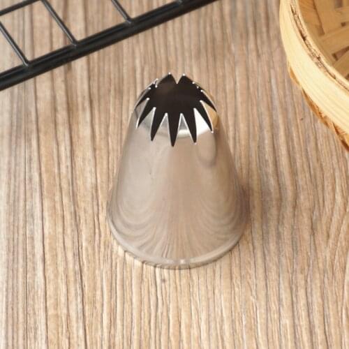 Large Size Piping Nozzle Close Star Cream Icing Tips Cake Fondant Baking Tool Cupcake Decoration Stainless Steel